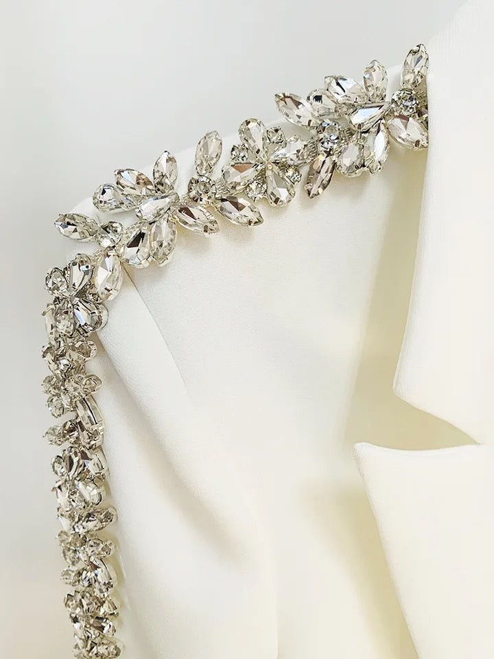 Crystal Beaded Rhinestones Sew Business Suits
