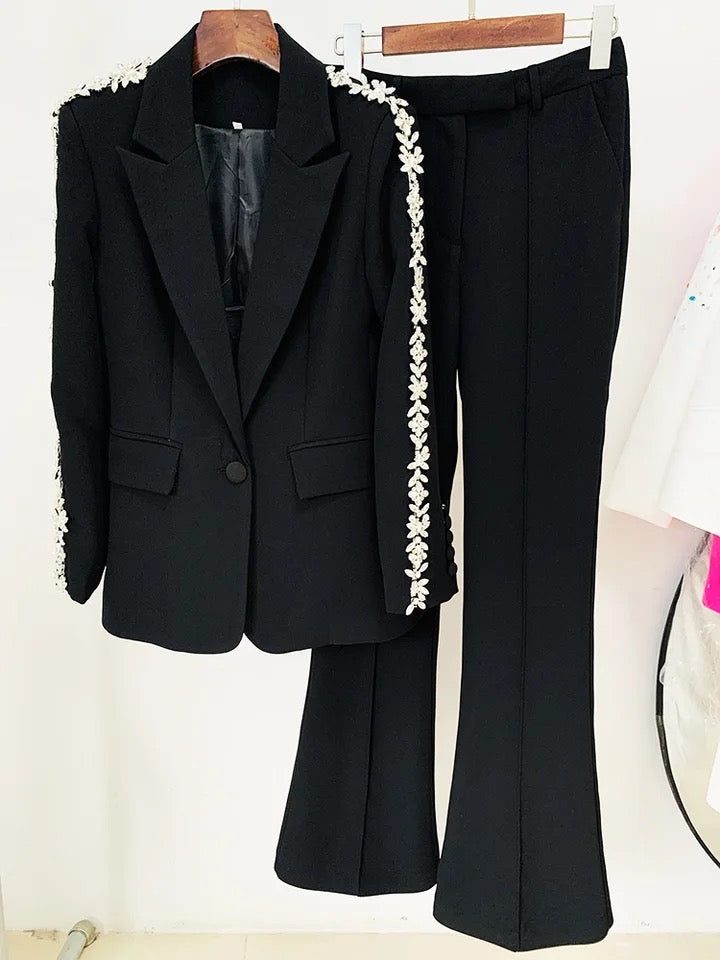 Crystal Beaded Rhinestones Sew Business Suits