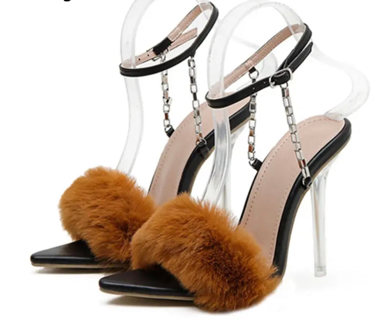 Fluffy high heels