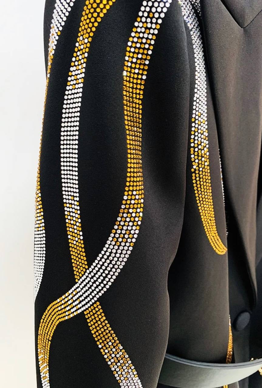 Vintage Blazer Belt Elegant Business Suit