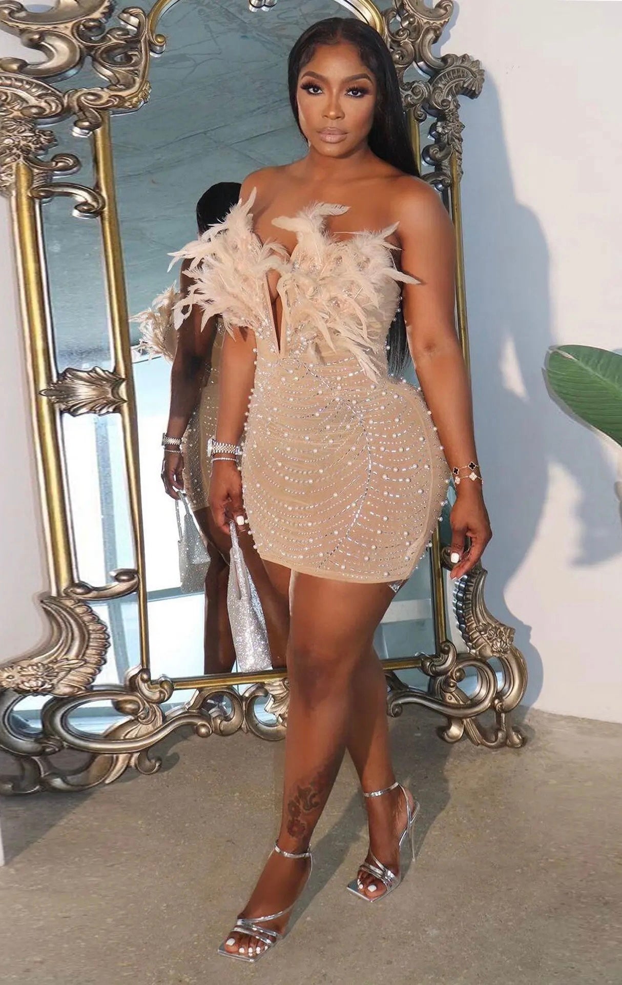 Sexy Feathers Rhinestones