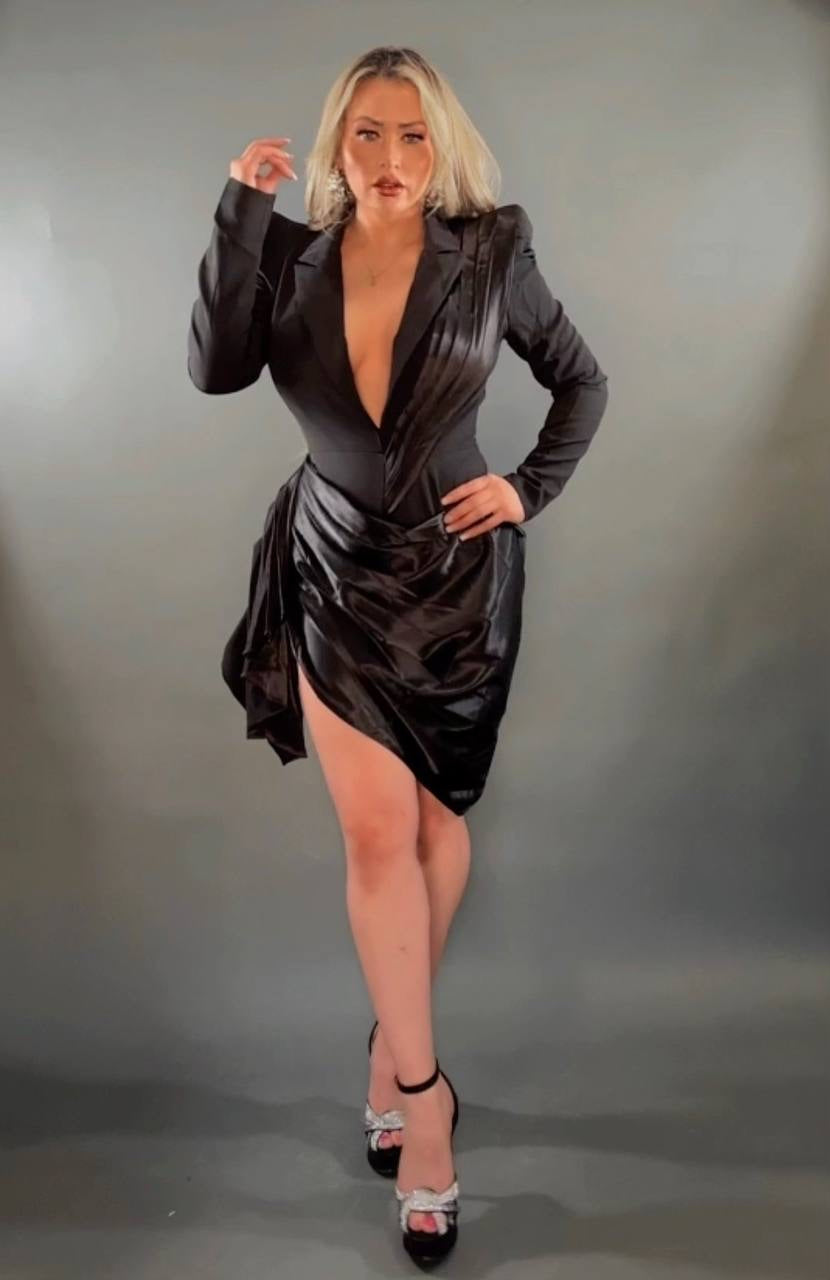 Elegancia sexy blazer mini dress