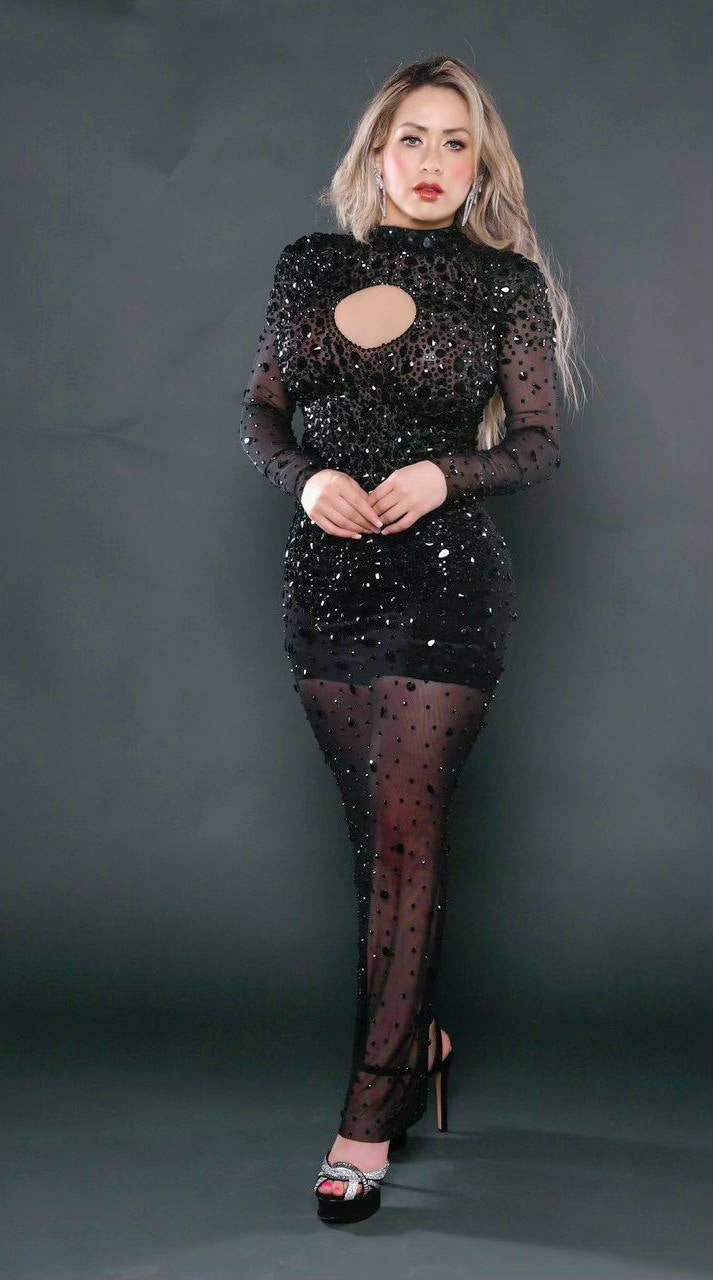 Dazzling Diamond Maxi Dress