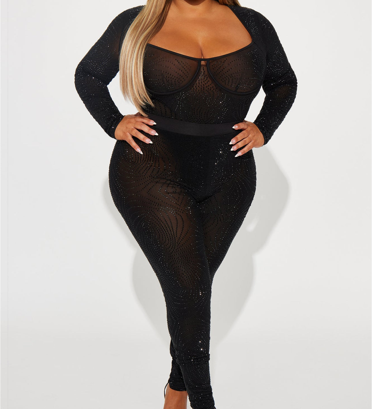 Rhinestone leggings set