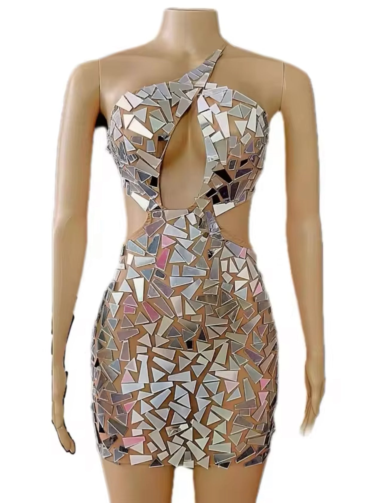 Mirrors backless mini dress