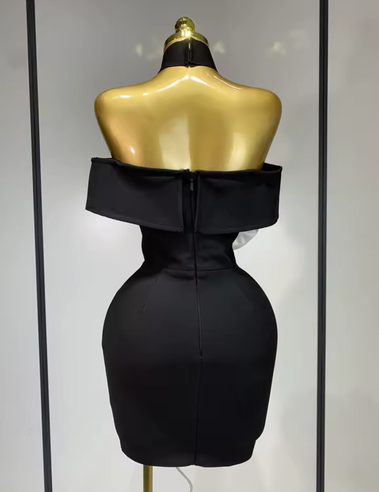 Sexy flower black dress