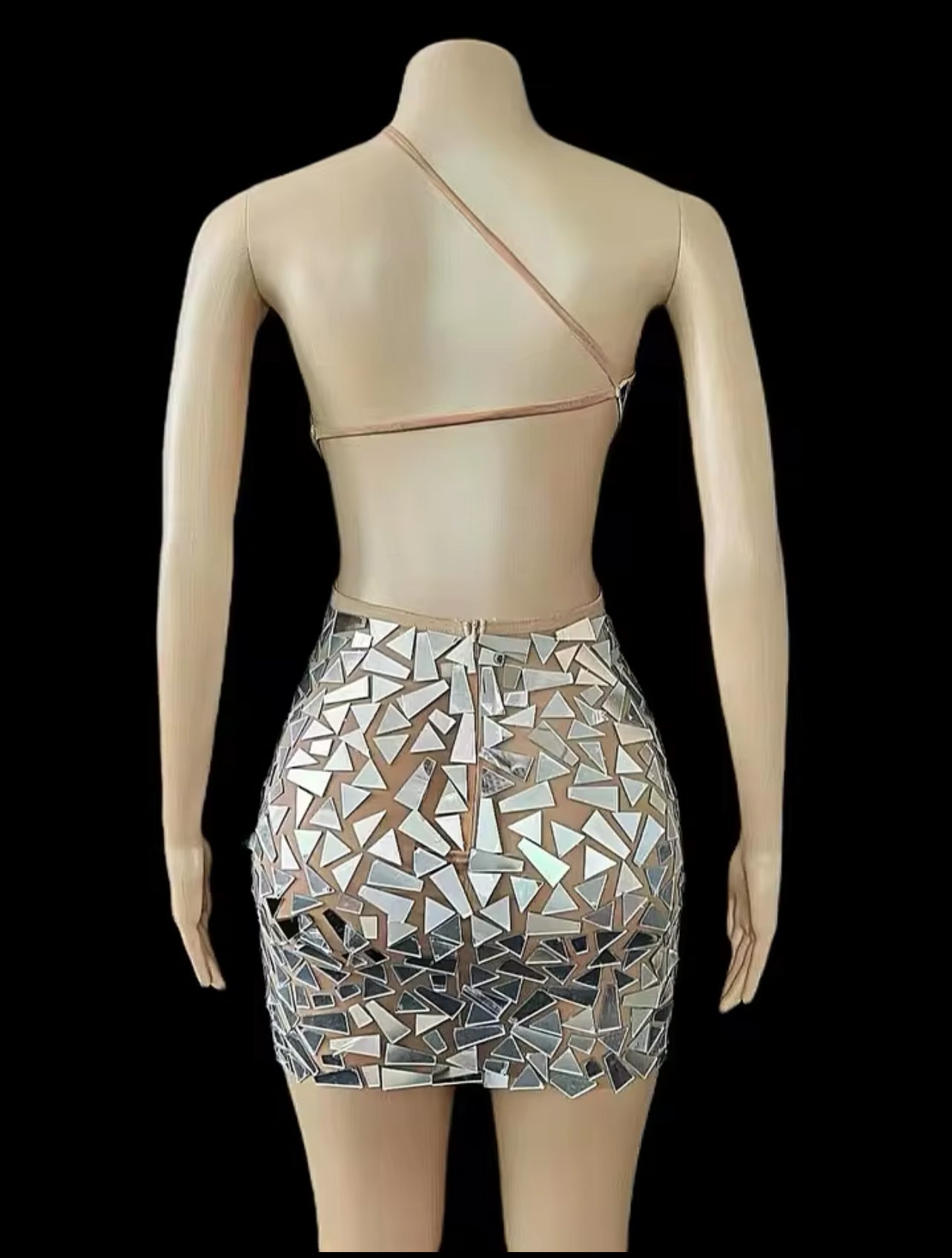 Mirrors backless mini dress