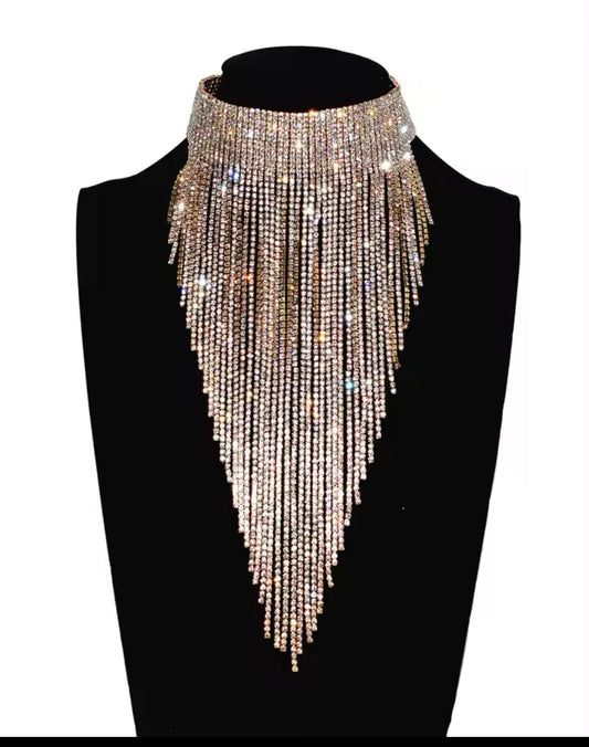 Stunning necklace gold & silver
