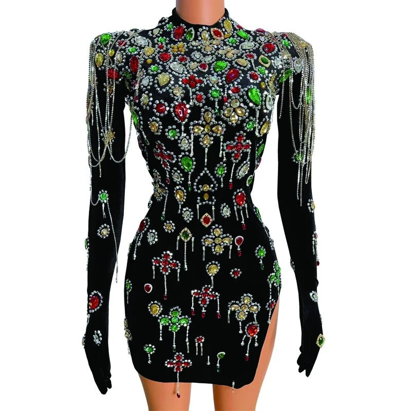 Velvet Stone Mini Dress
