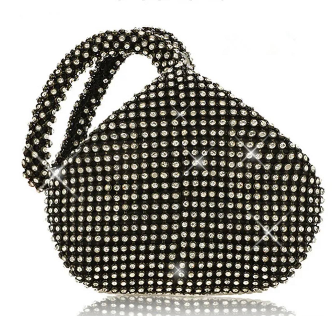 Rhinestones Hand Wristlet Evening Bag