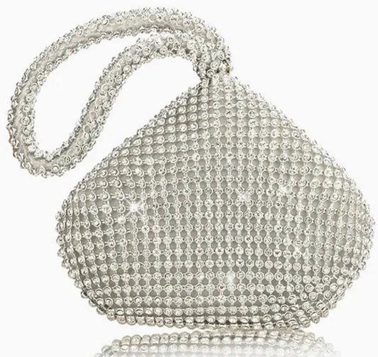 Rhinestones Hand Wristlet Evening Bag